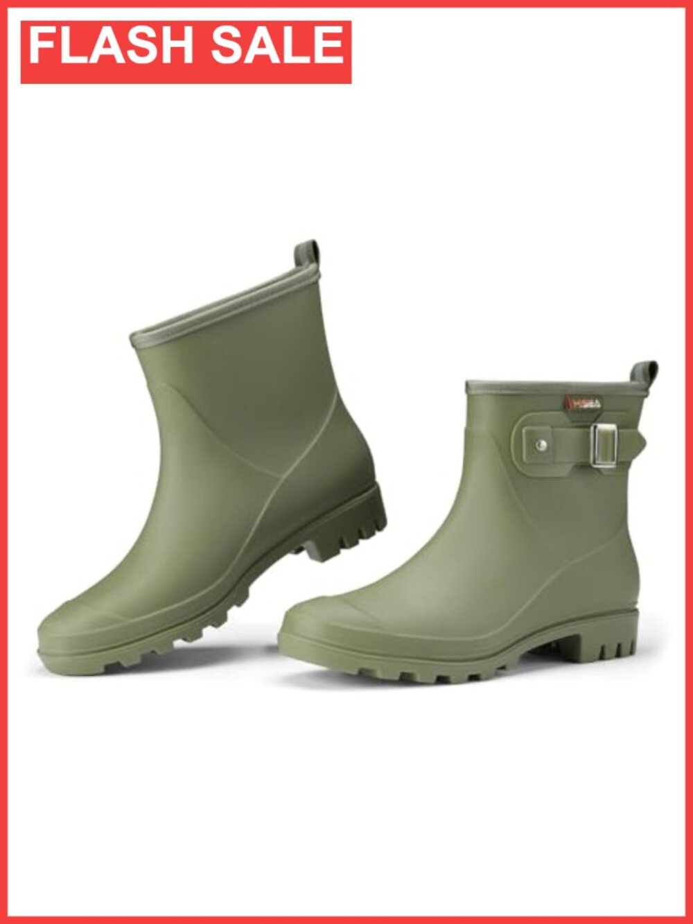 HISEA Womens Waterproof Ankle Rain Boots Rubber Garden Shoes